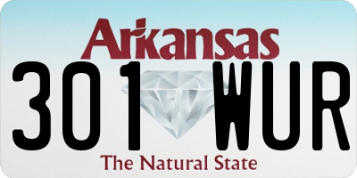 AR license plate 301WUR