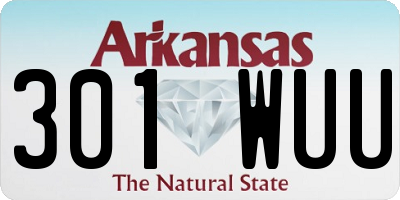 AR license plate 301WUU