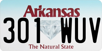 AR license plate 301WUV