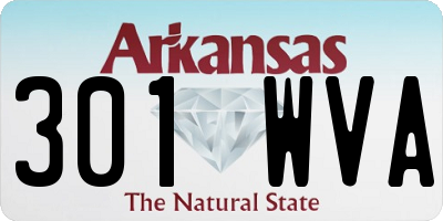 AR license plate 301WVA