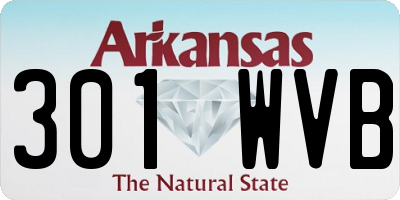 AR license plate 301WVB