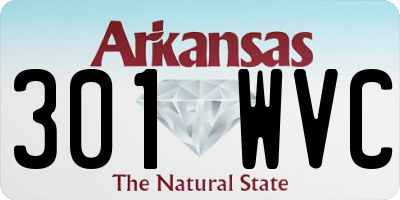 AR license plate 301WVC