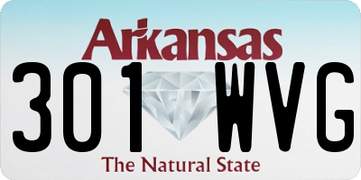 AR license plate 301WVG