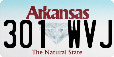AR license plate 301WVJ