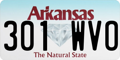 AR license plate 301WVO