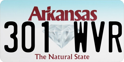 AR license plate 301WVR