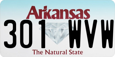 AR license plate 301WVW