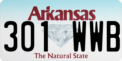 AR license plate 301WWB