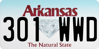 AR license plate 301WWD