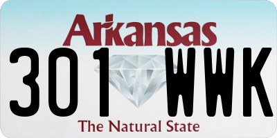 AR license plate 301WWK