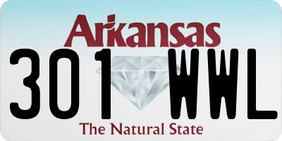 AR license plate 301WWL