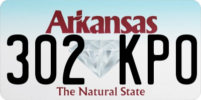 AR license plate 302KPO