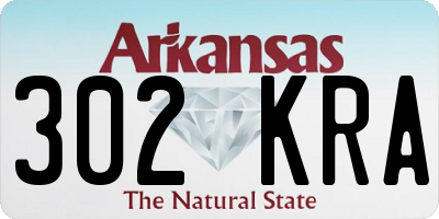 AR license plate 302KRA