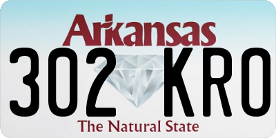 AR license plate 302KRO