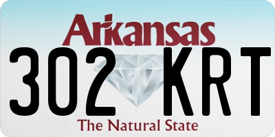 AR license plate 302KRT