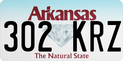 AR license plate 302KRZ