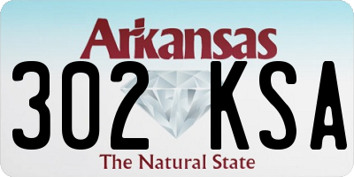 AR license plate 302KSA