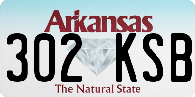 AR license plate 302KSB