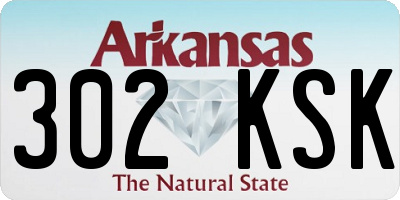 AR license plate 302KSK