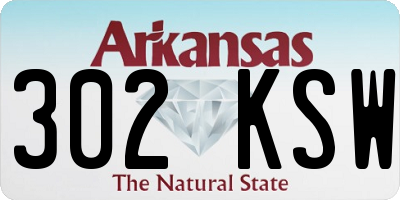 AR license plate 302KSW