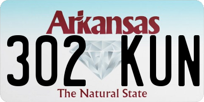AR license plate 302KUN