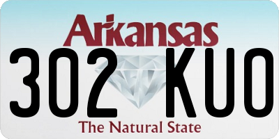 AR license plate 302KUO