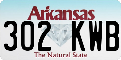 AR license plate 302KWB