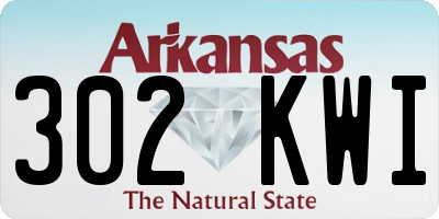AR license plate 302KWI