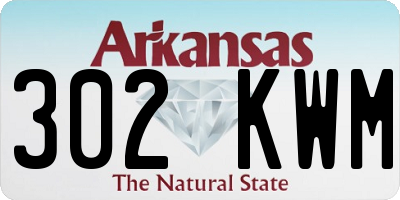 AR license plate 302KWM
