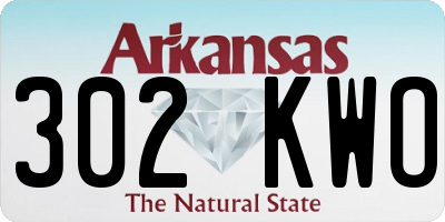 AR license plate 302KWO