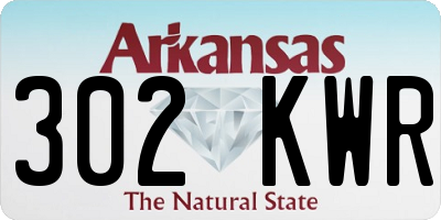 AR license plate 302KWR