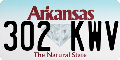 AR license plate 302KWV