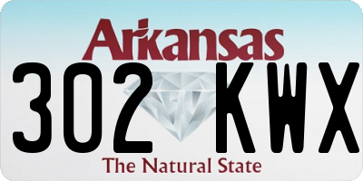 AR license plate 302KWX