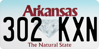 AR license plate 302KXN