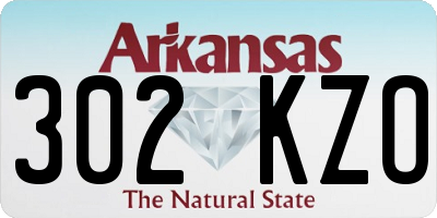 AR license plate 302KZO