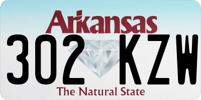 AR license plate 302KZW