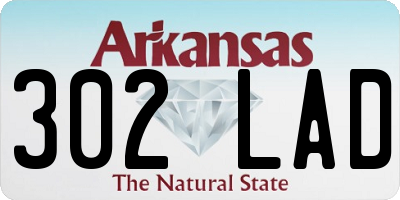 AR license plate 302LAD