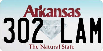 AR license plate 302LAM