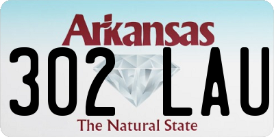 AR license plate 302LAU