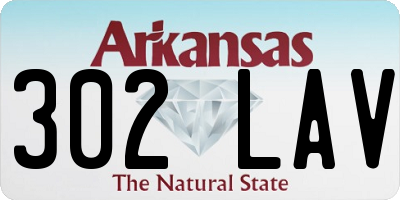 AR license plate 302LAV