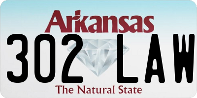 AR license plate 302LAW