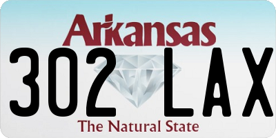AR license plate 302LAX