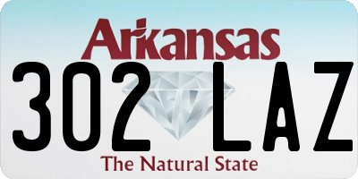 AR license plate 302LAZ