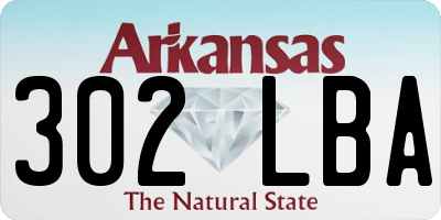 AR license plate 302LBA