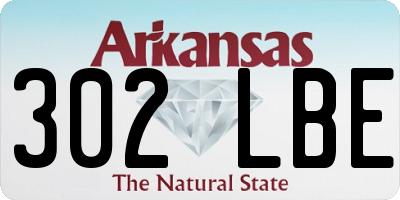 AR license plate 302LBE