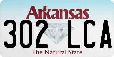 AR license plate 302LCA