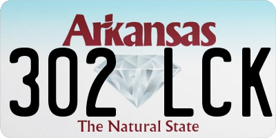 AR license plate 302LCK