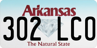 AR license plate 302LCO