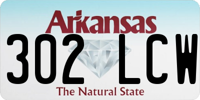 AR license plate 302LCW