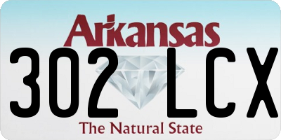 AR license plate 302LCX
